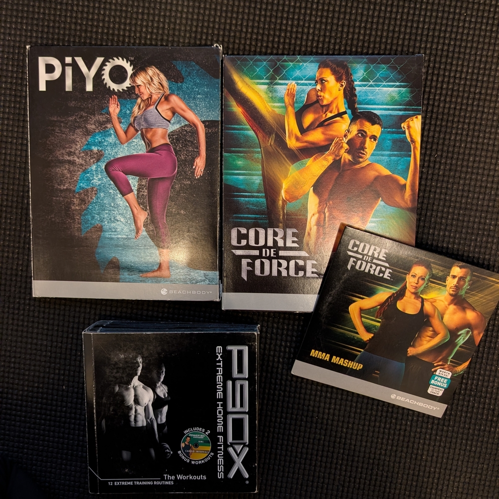 Beachbody PiYo, P90X, and Core de Force DVD Collection
